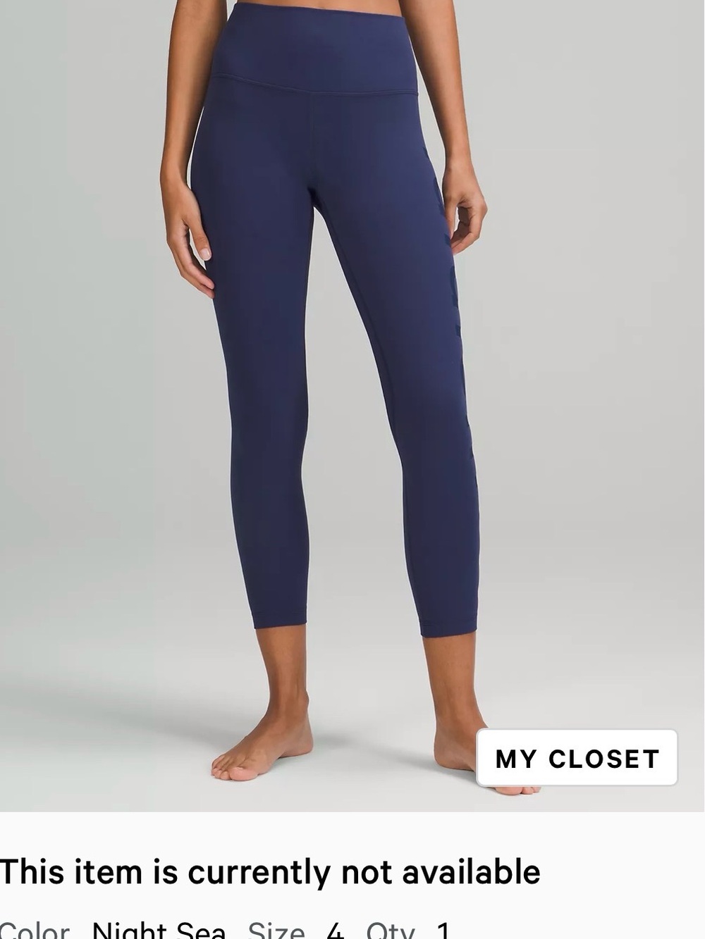 lululemon athletica Align 25”. Night Sea High-Rise Leggings. Size 4.